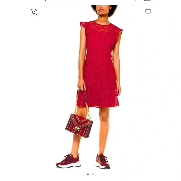 Michael Kors Collection | Dresses | Michael Michael Korsfloral Lace  Flouncesleeve Dress Nwt Midium | Poshmark